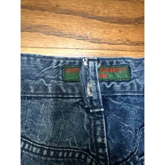 Katherine Hamnett Jeans 30 Blue Button fly Made In Italy - Picture 12 of 14